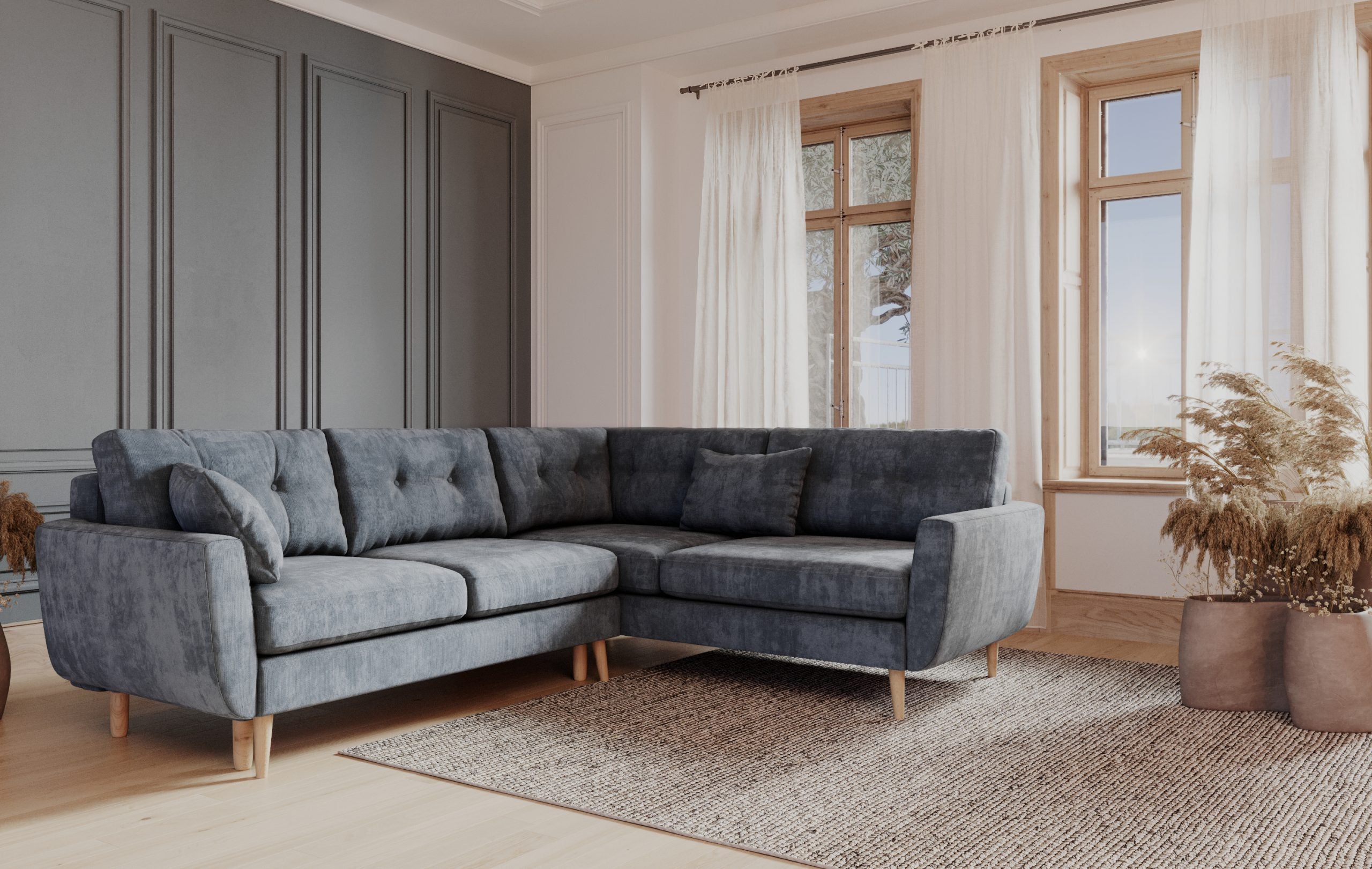 Sofa-lova HAILEY, Smoke šenilis