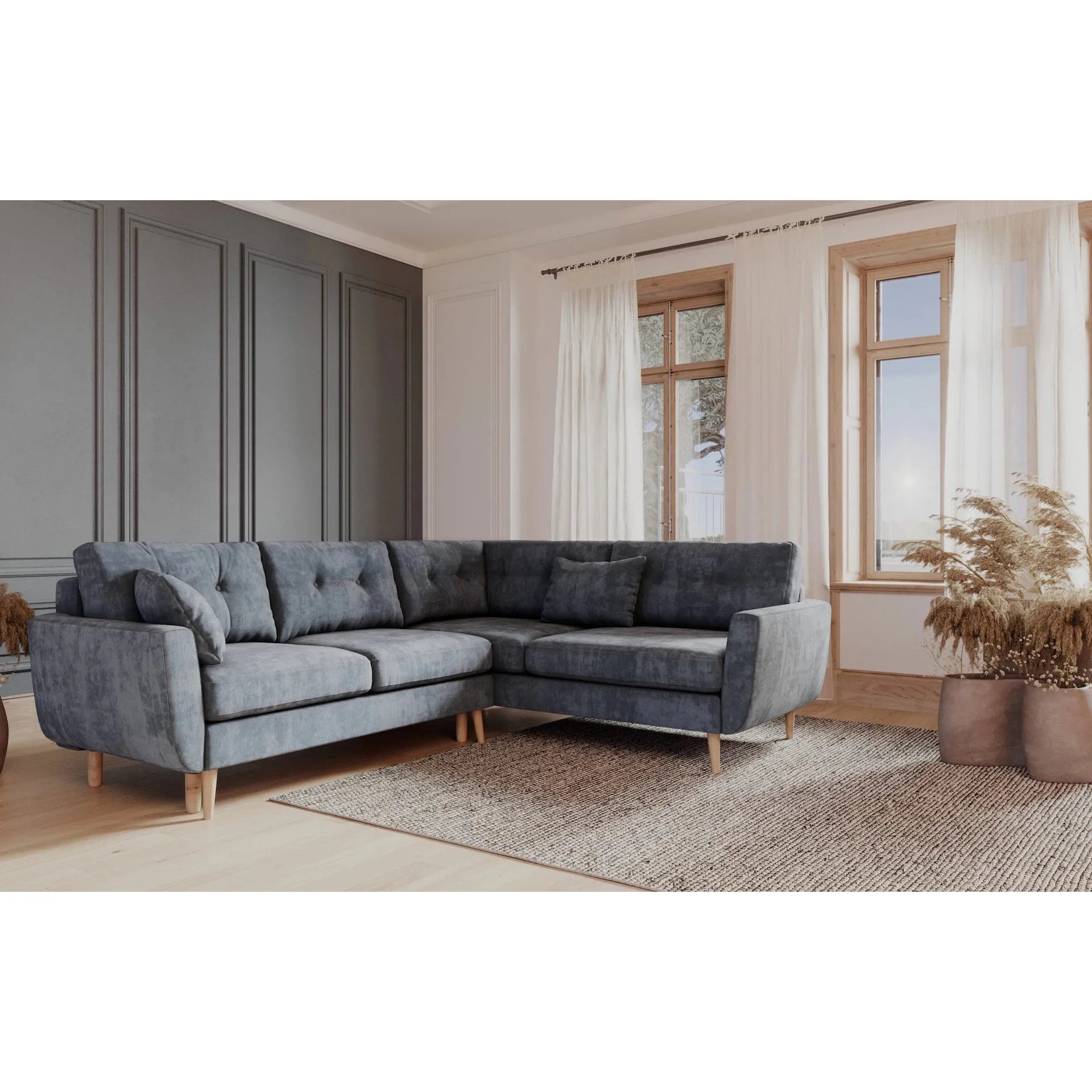 HARRIS 3 vietų sofa lova, pilka spalva