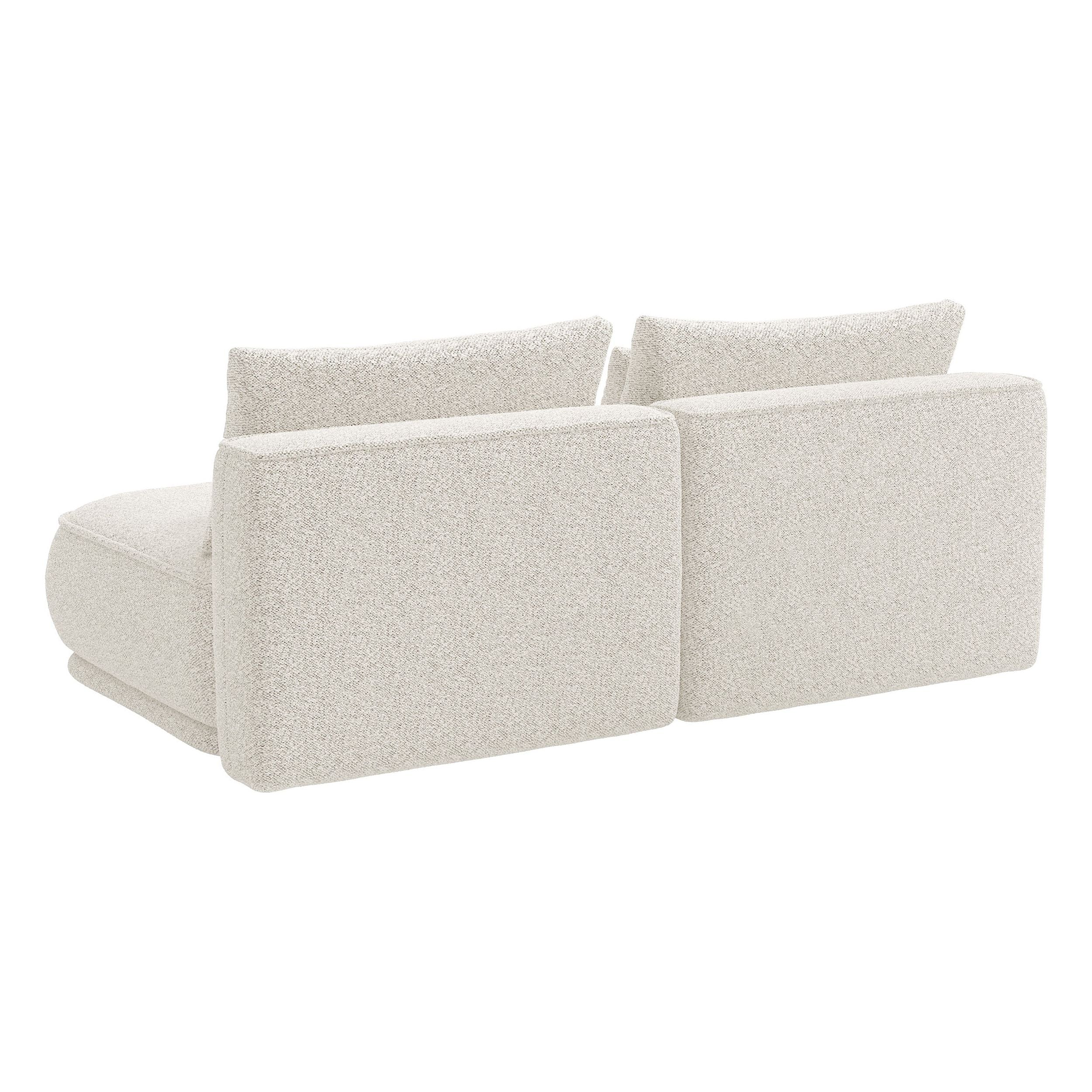 Trivietė sofa lova LENNO, šviesi smėlio spalva, boucle