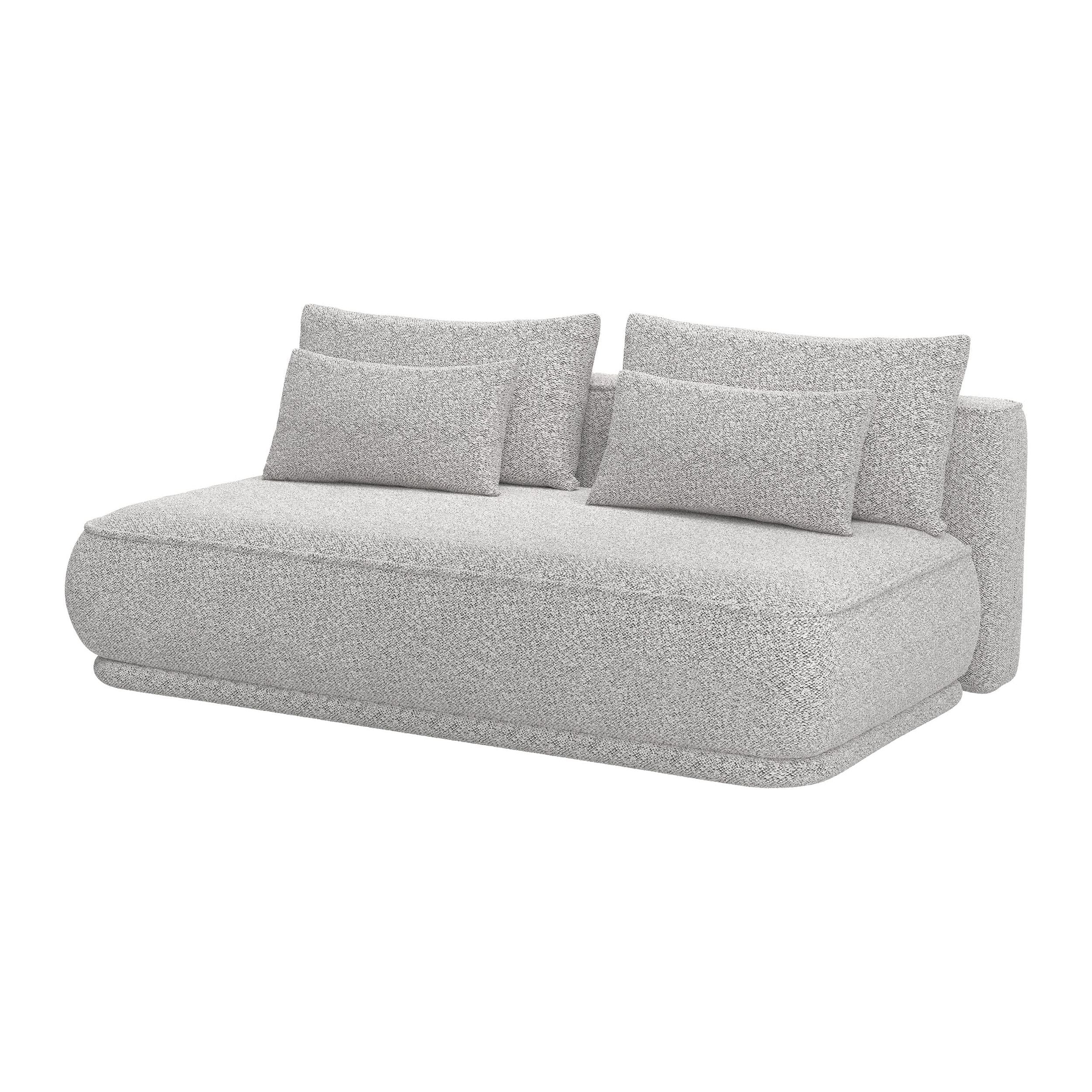 Three-seater sofa bed LENNO, light grey, bouclé