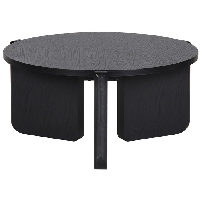 Kavos staliukas PREFFINES S, juodas, 80 cm