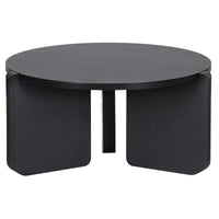 Kavos staliukas PREFFINES S, juodas, 80 cm