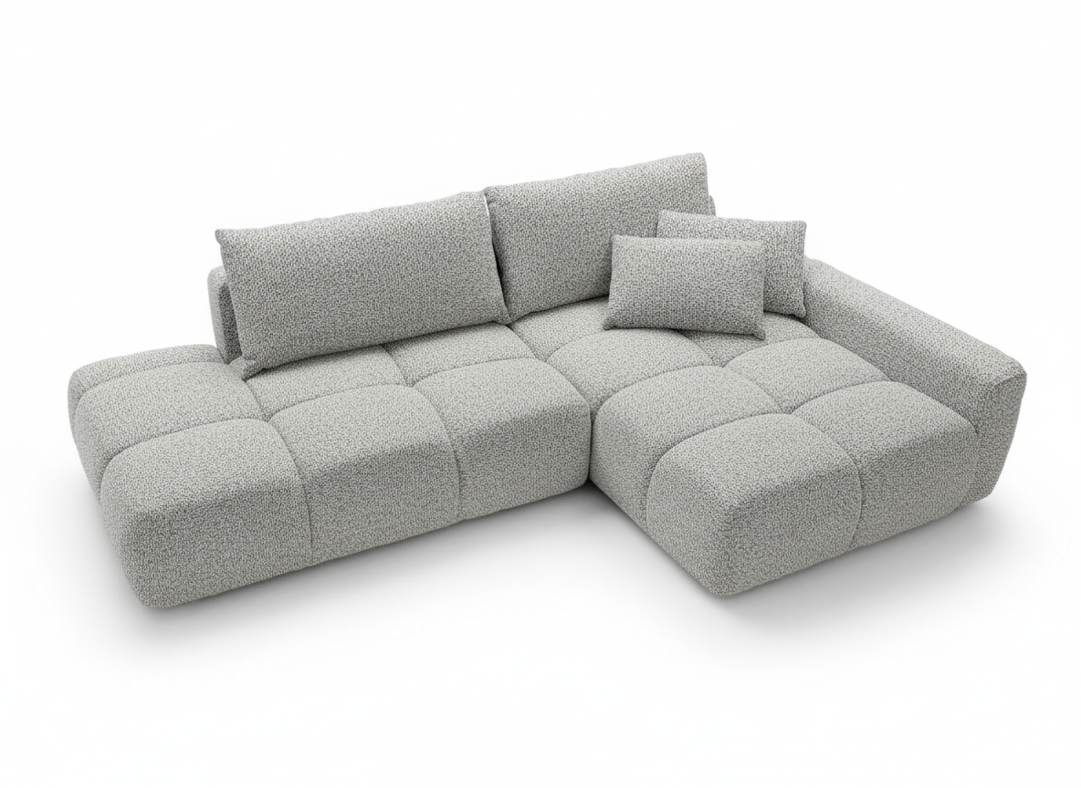 Kampinė sofa-lova BALIS, tamsiai pilka