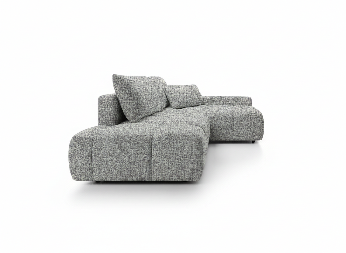 Kampinė sofa-lova BALIS, tamsiai pilka