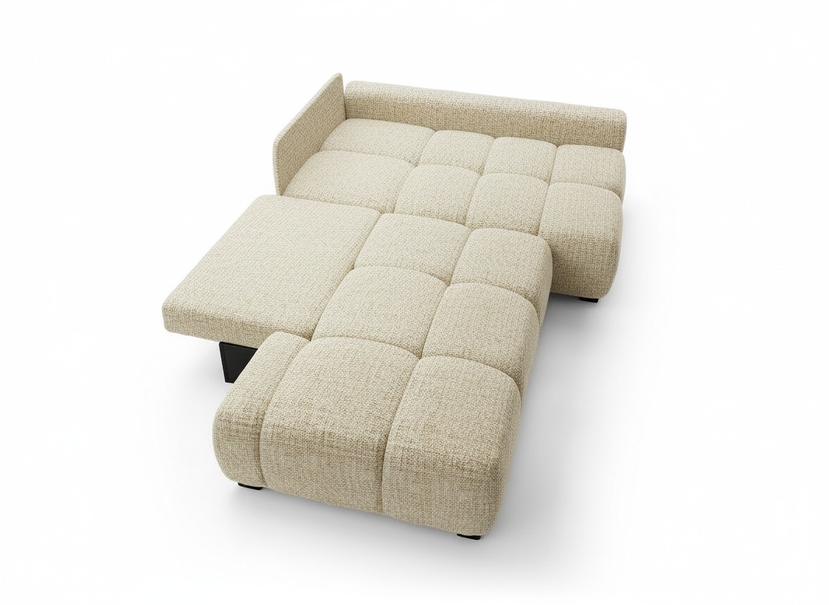 Kampinė sofa-lova BALIS, smėlinė