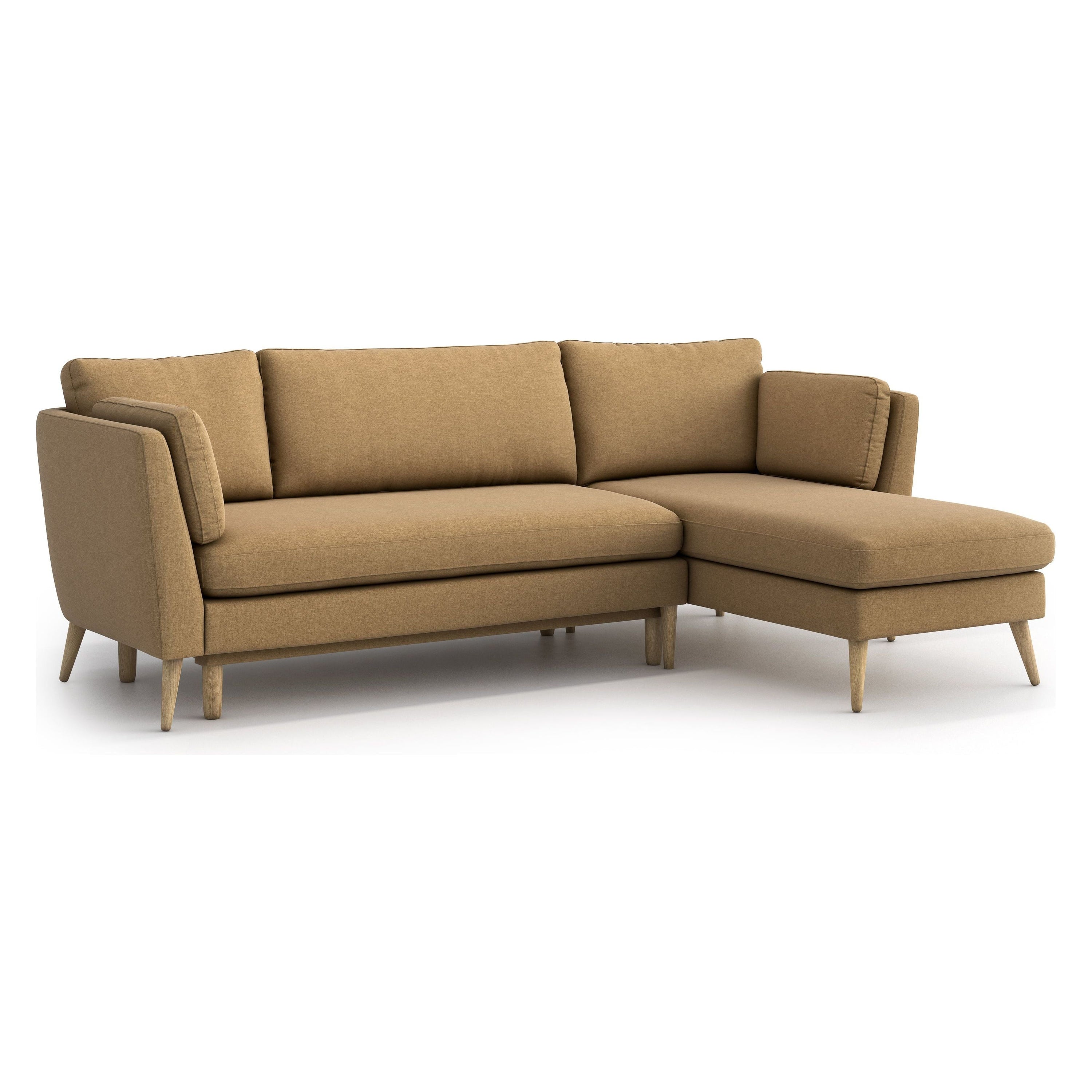 JANE kampinė sofa lova, ochre spalva, universali kampo pusė