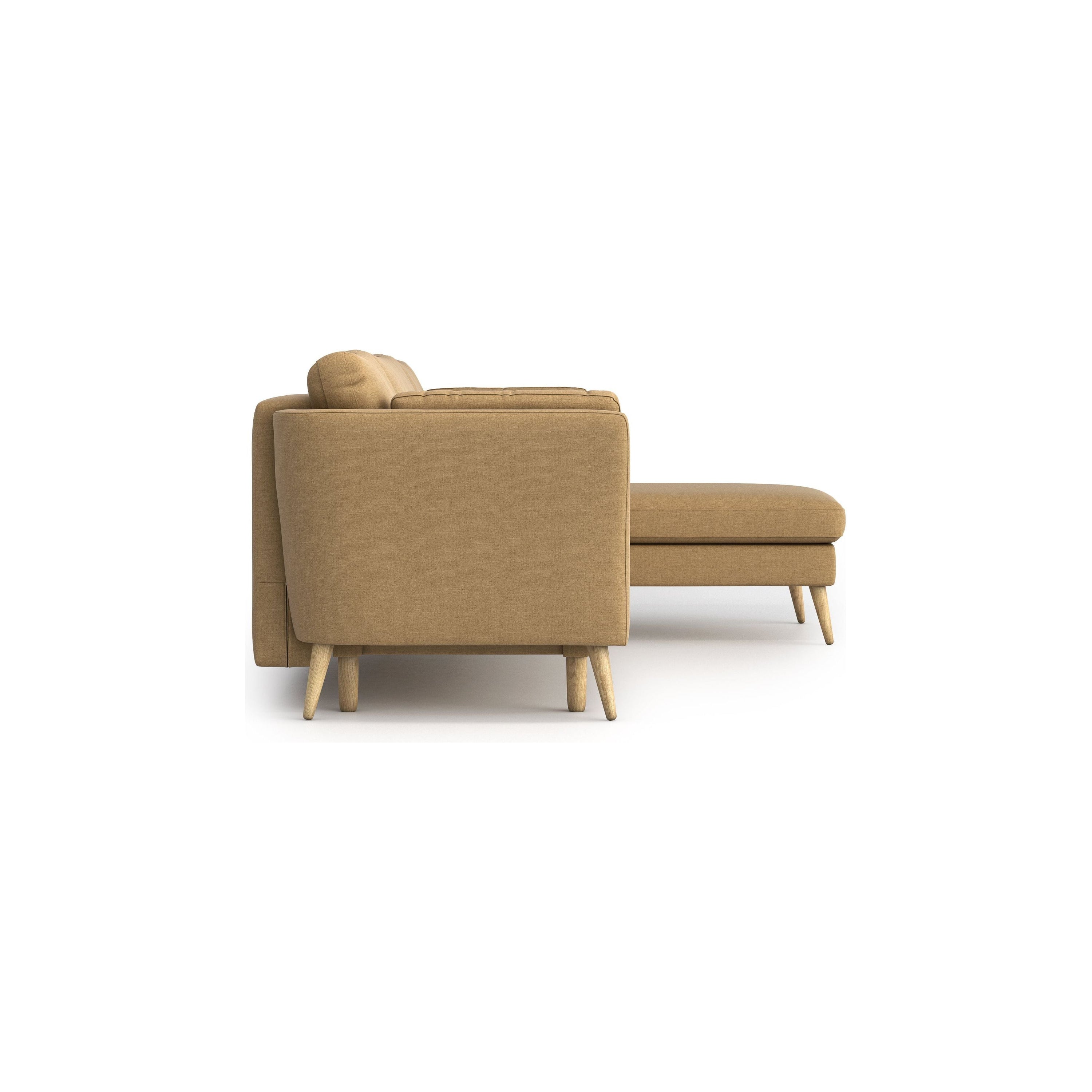 JANE kampinė sofa lova, ochre spalva, universali kampo pusė