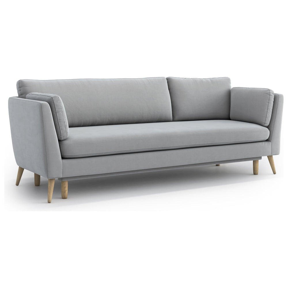 JANE 3 vietų sofa lova, šviesiai pilka spalva