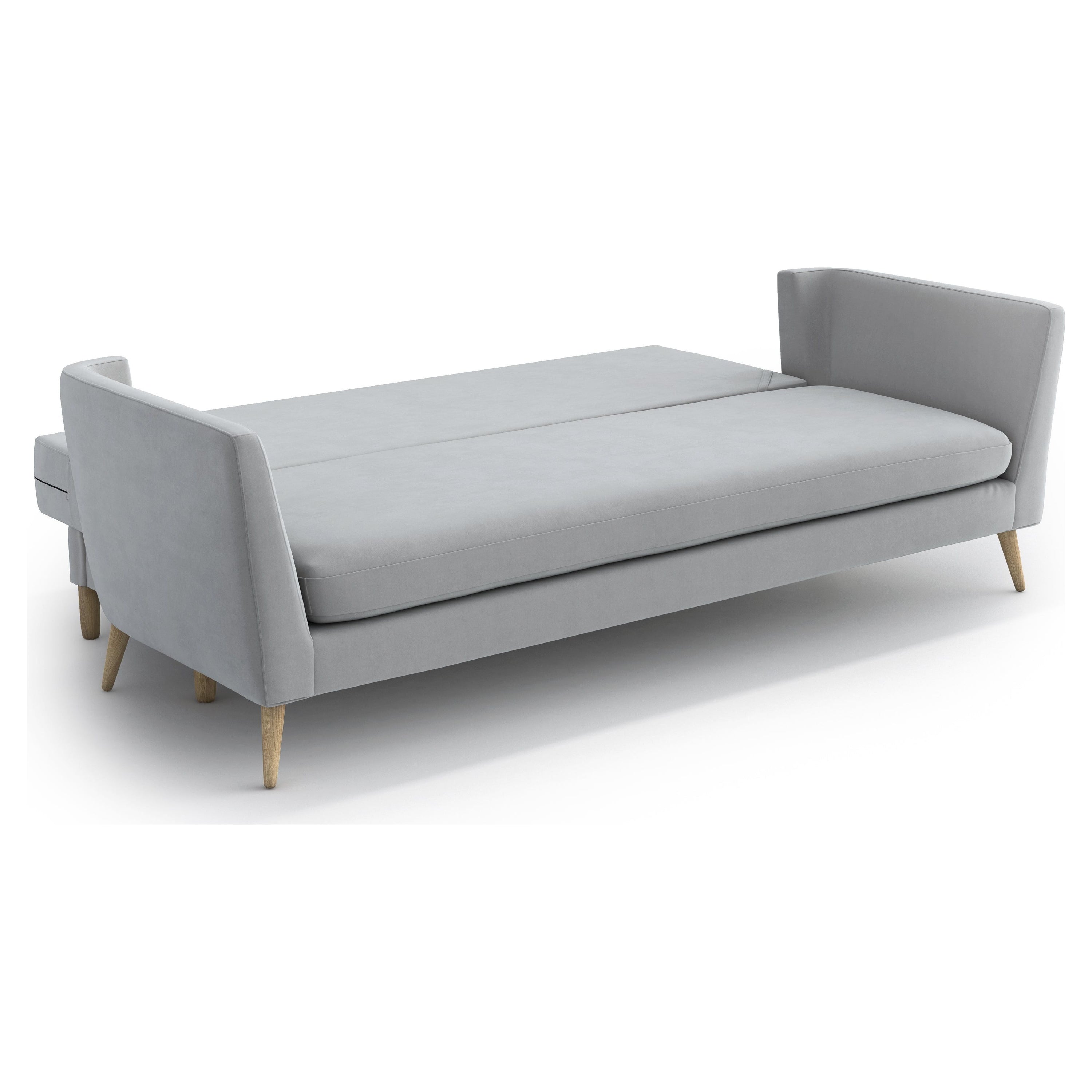 JANE 3 vietų sofa lova, šviesiai pilka spalva