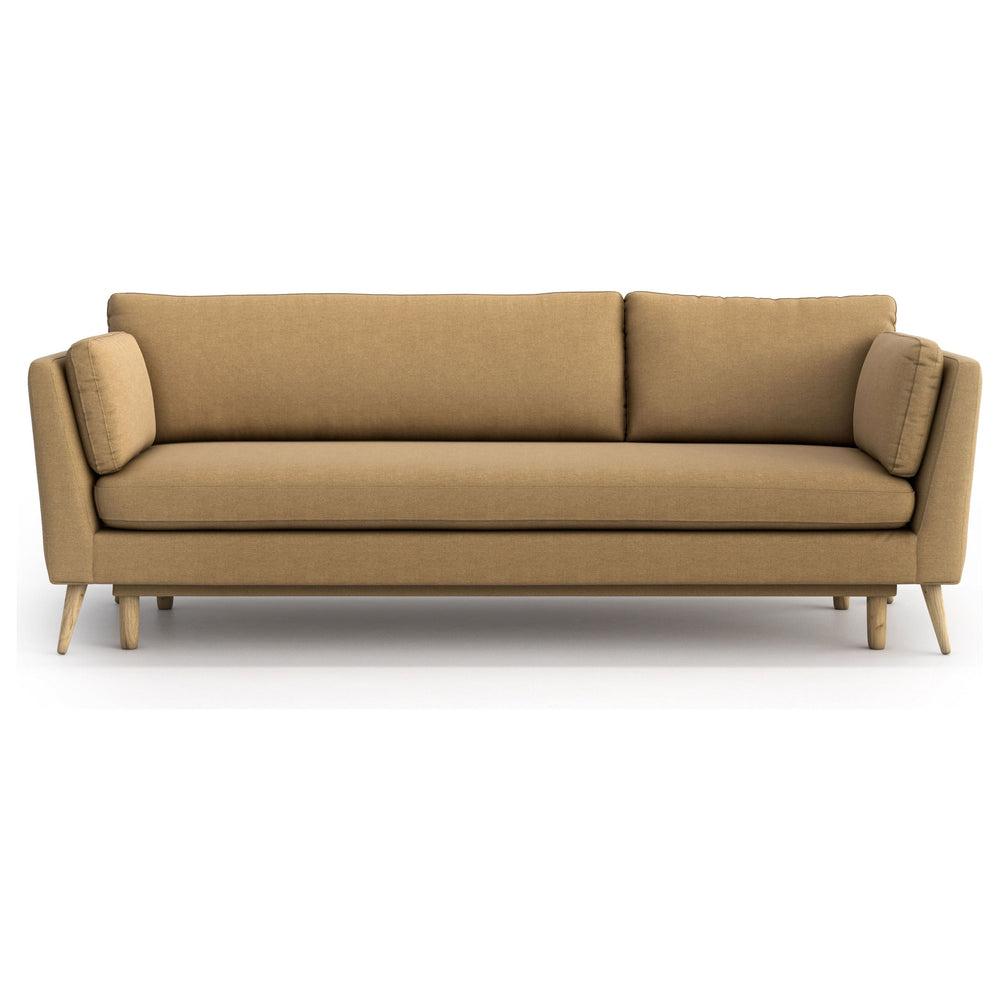 JANE 3 vietų sofa lova, ochre ruda spalva