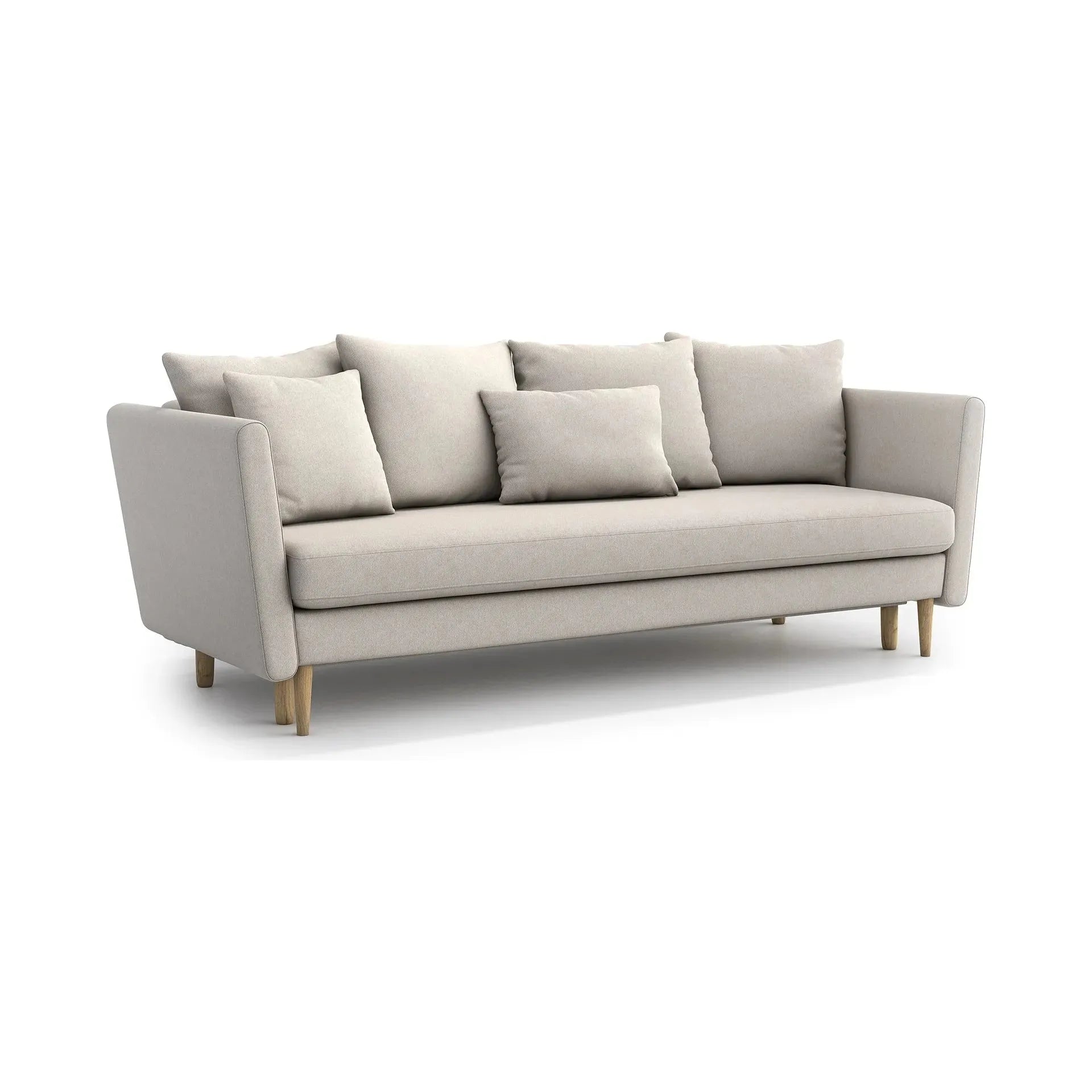 JOLEEN 3 vietų sofa lova, kreminė spalva
