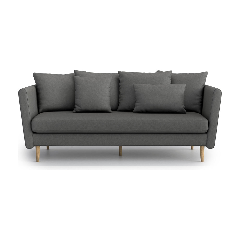 JOLEEN 3 vietų sofa lova, tamsiai pilka spalva