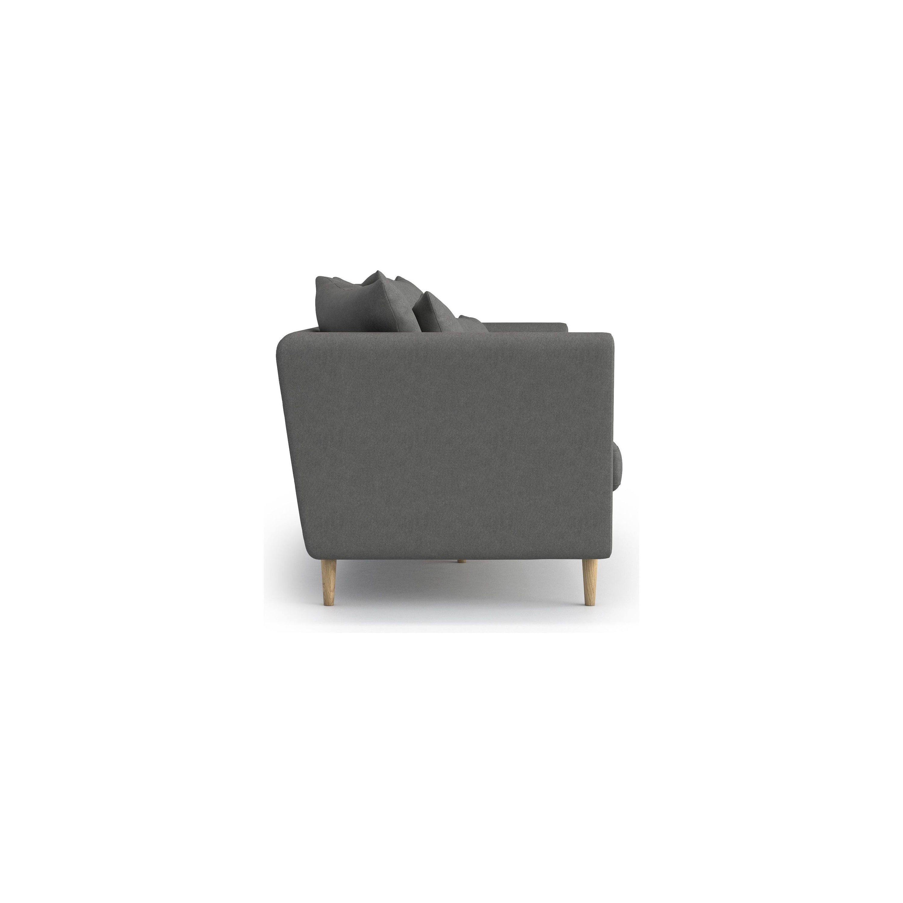 JOLEEN 3 vietų sofa lova, tamsiai pilka spalva