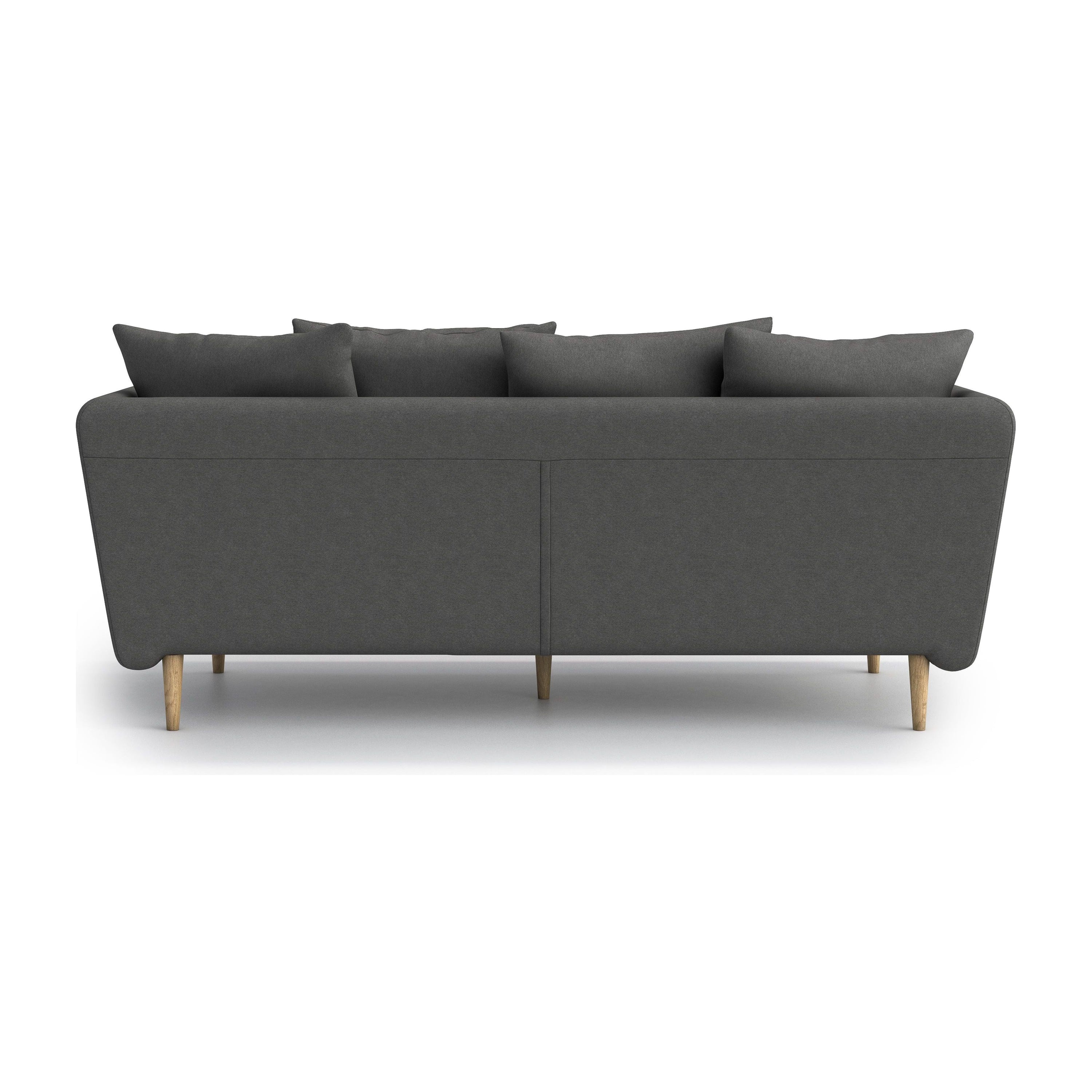 JOLEEN 3 vietų sofa lova, tamsiai pilka spalva