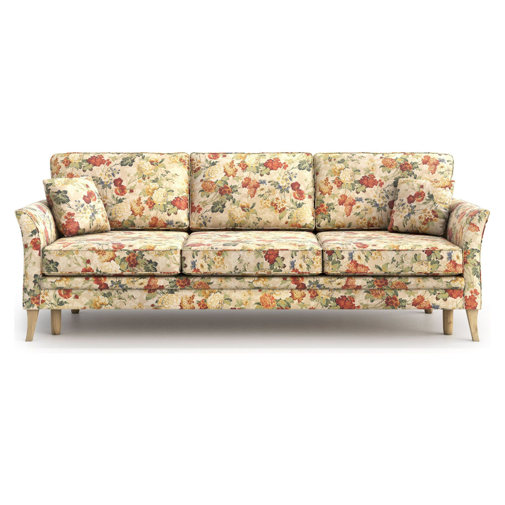 JULIETT 3 vietų sofa lova, gėlių raštas