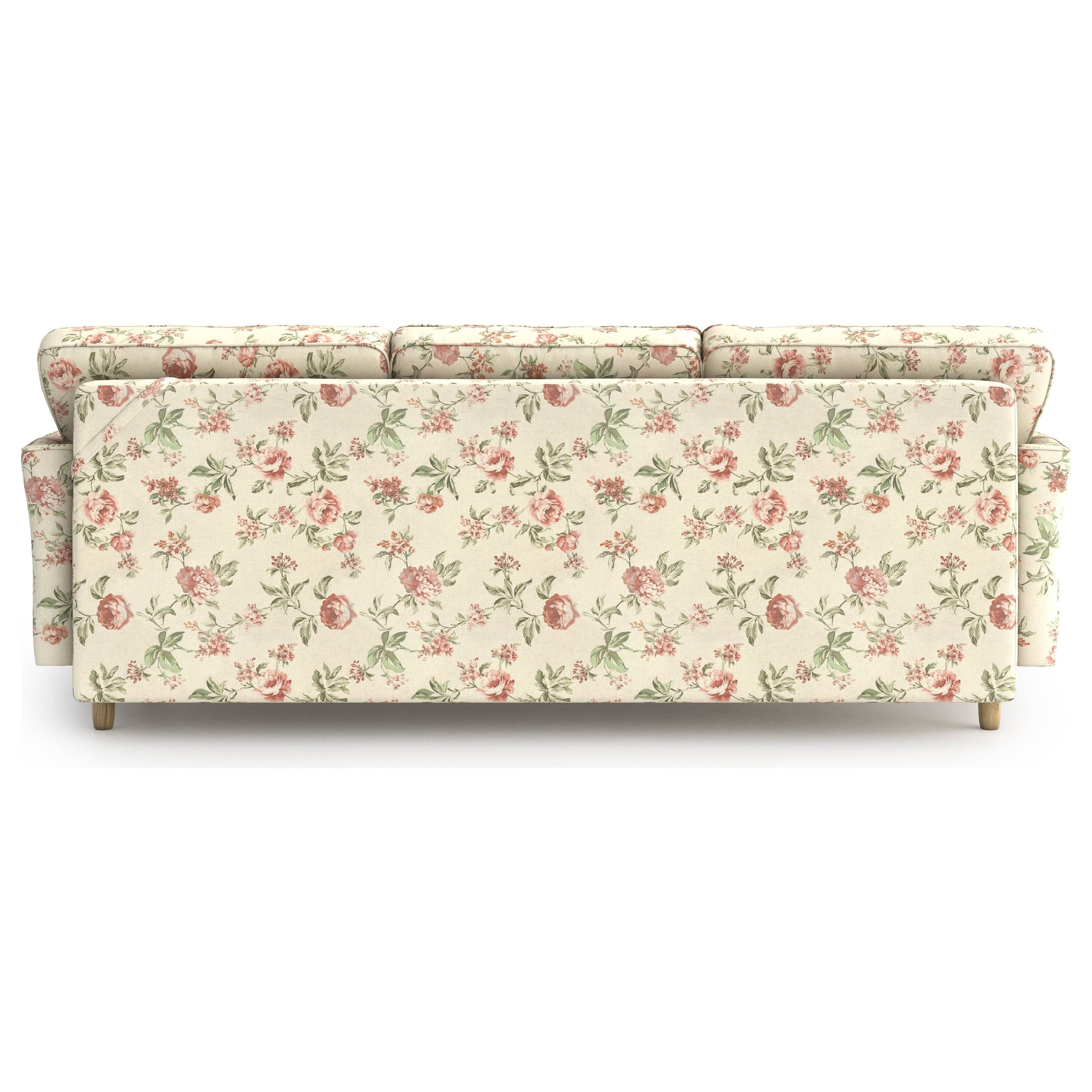 JULIETT 3 vietų sofa lova, šviesių gėlių raštas