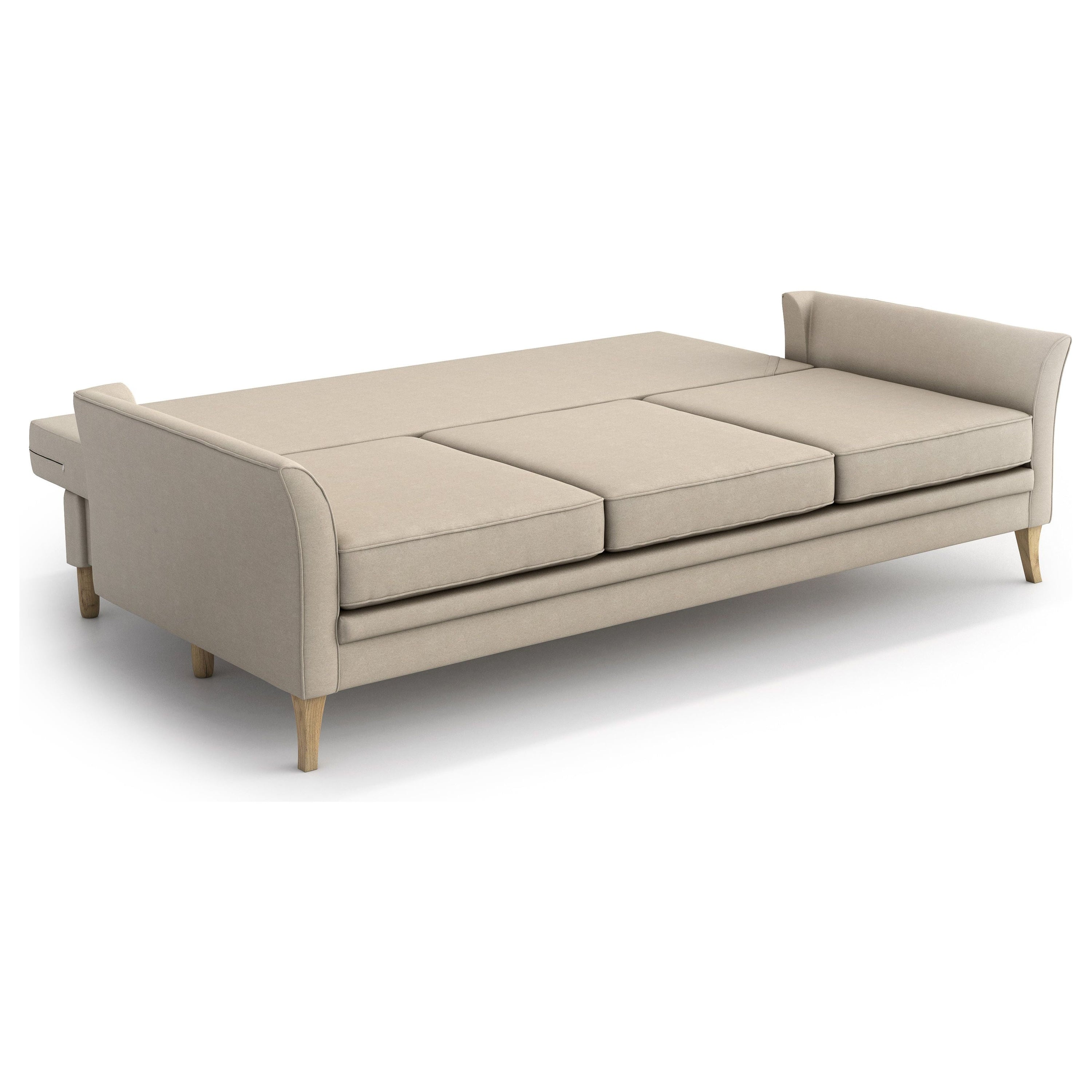 JULIETT 3 vietų sofa lova, smėlio spalva
