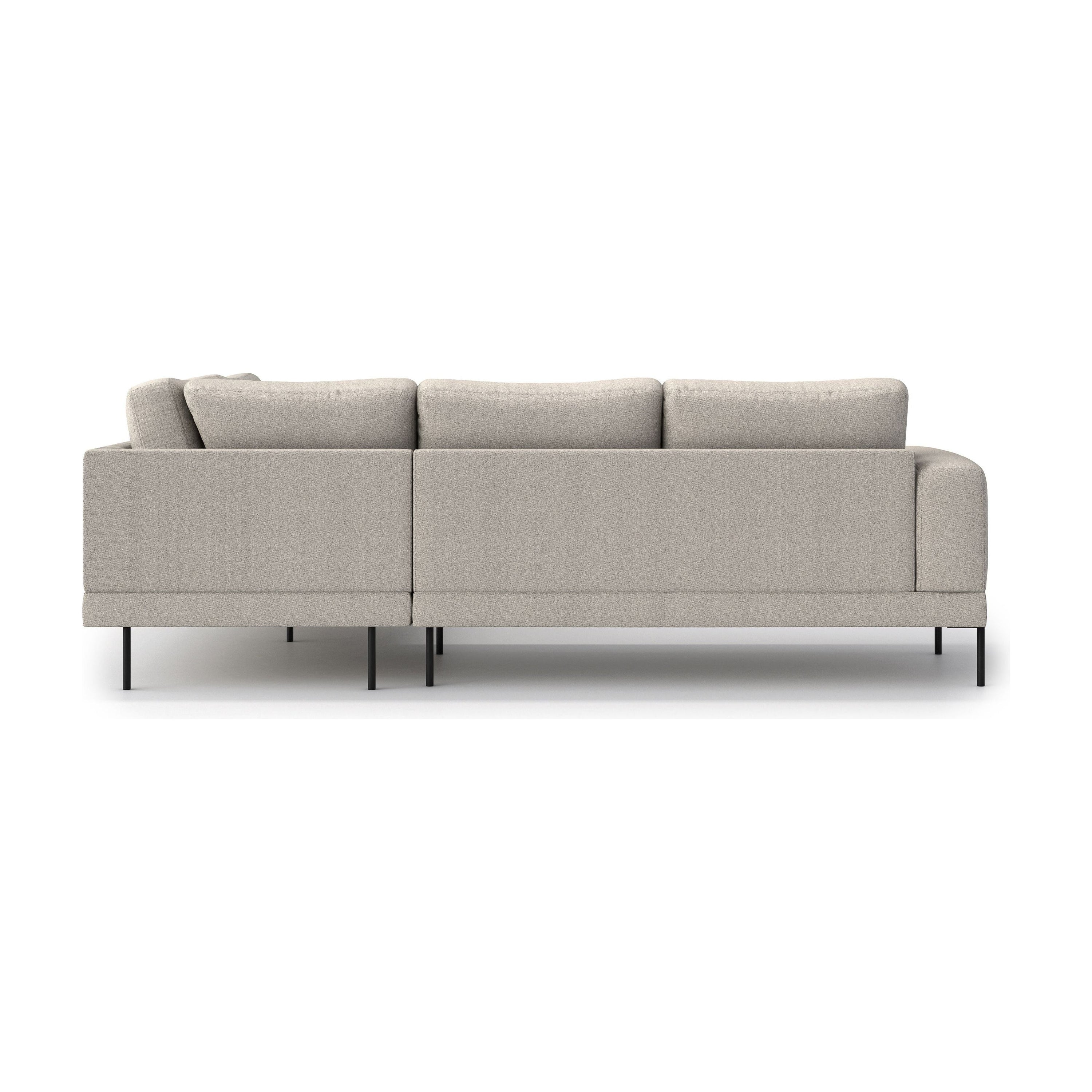 Kampinė sofa KARIN, smėlio pilka spalva