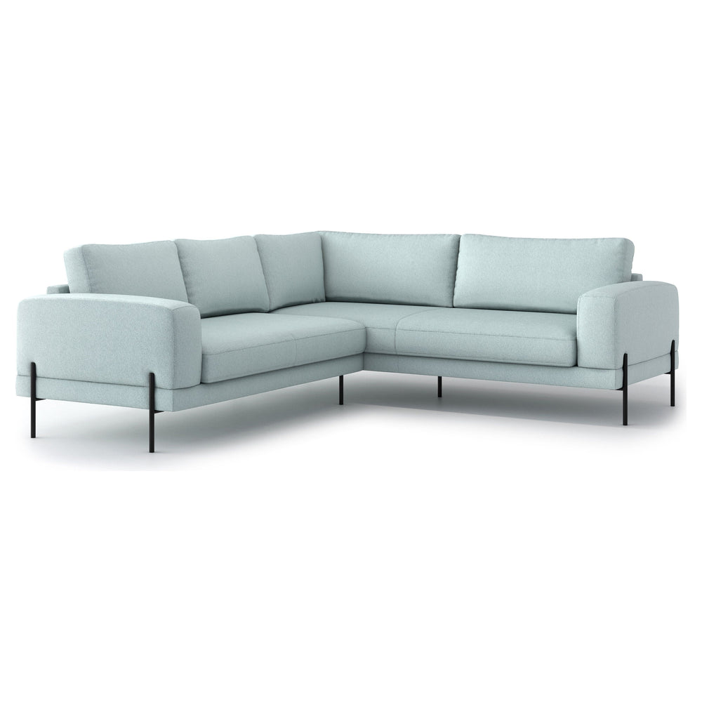 KARIN kampinė sofa, šviesiai mėlyna spalva
