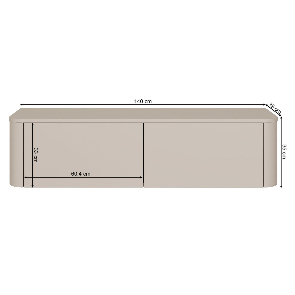 TV staliukas LUVIO, kašmyro, 140 cm