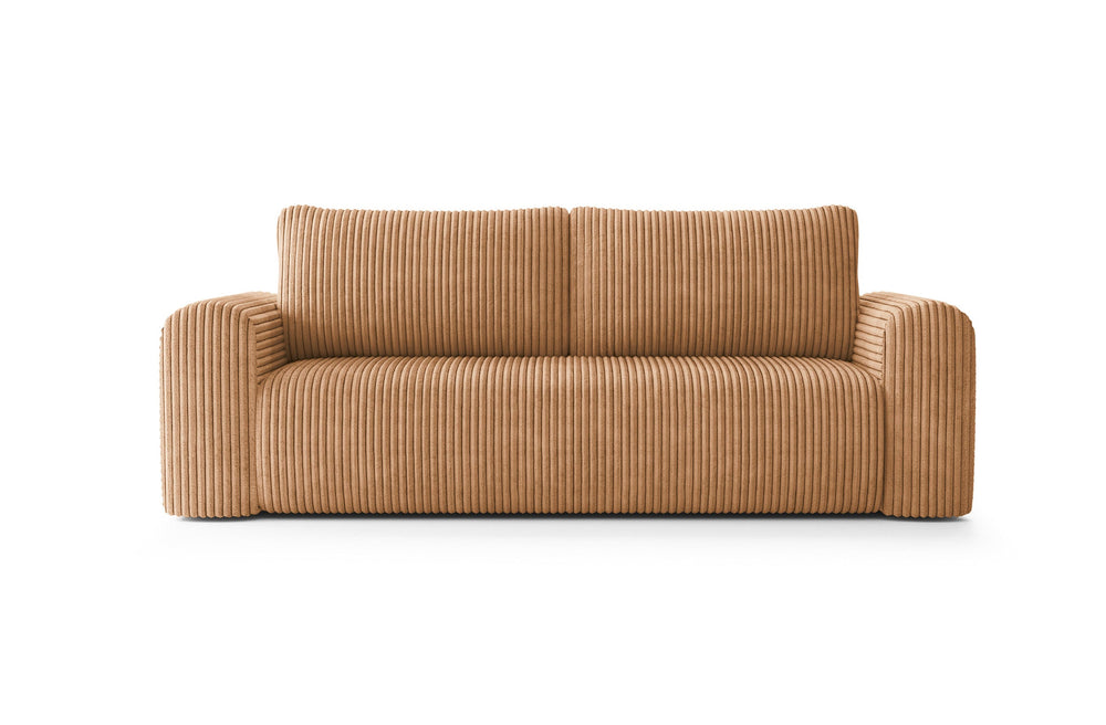 Sofa LUNA su miego funkcija, karamelės rudas