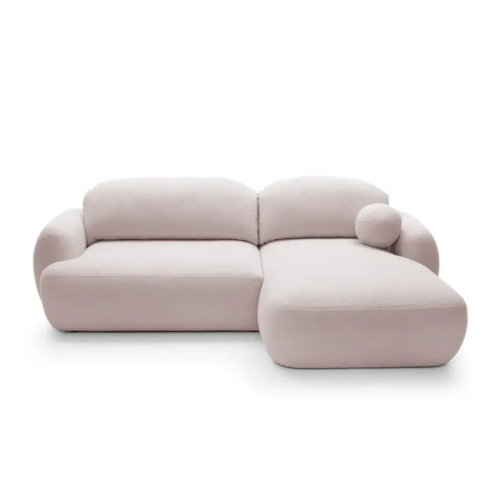 Kampinė sofa MEIDA, pudros rožinė
