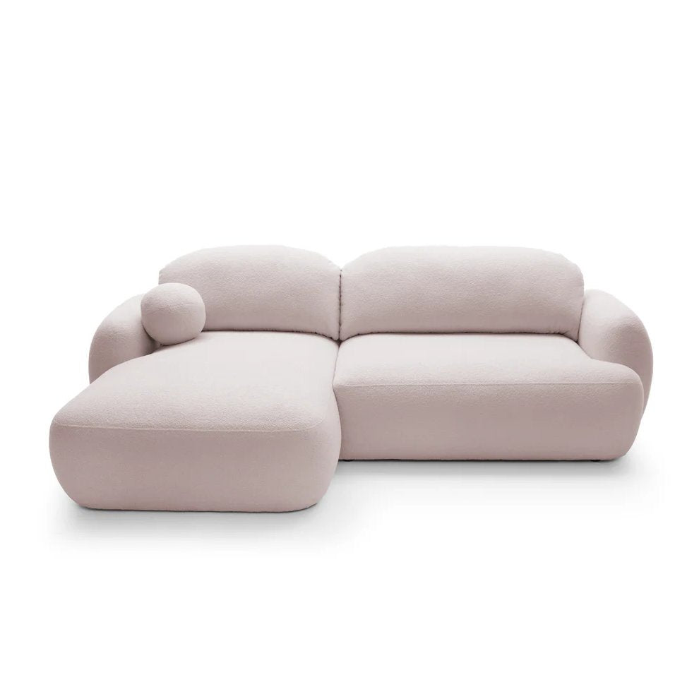 Kampinė sofa MEIDA, pudros rožinė