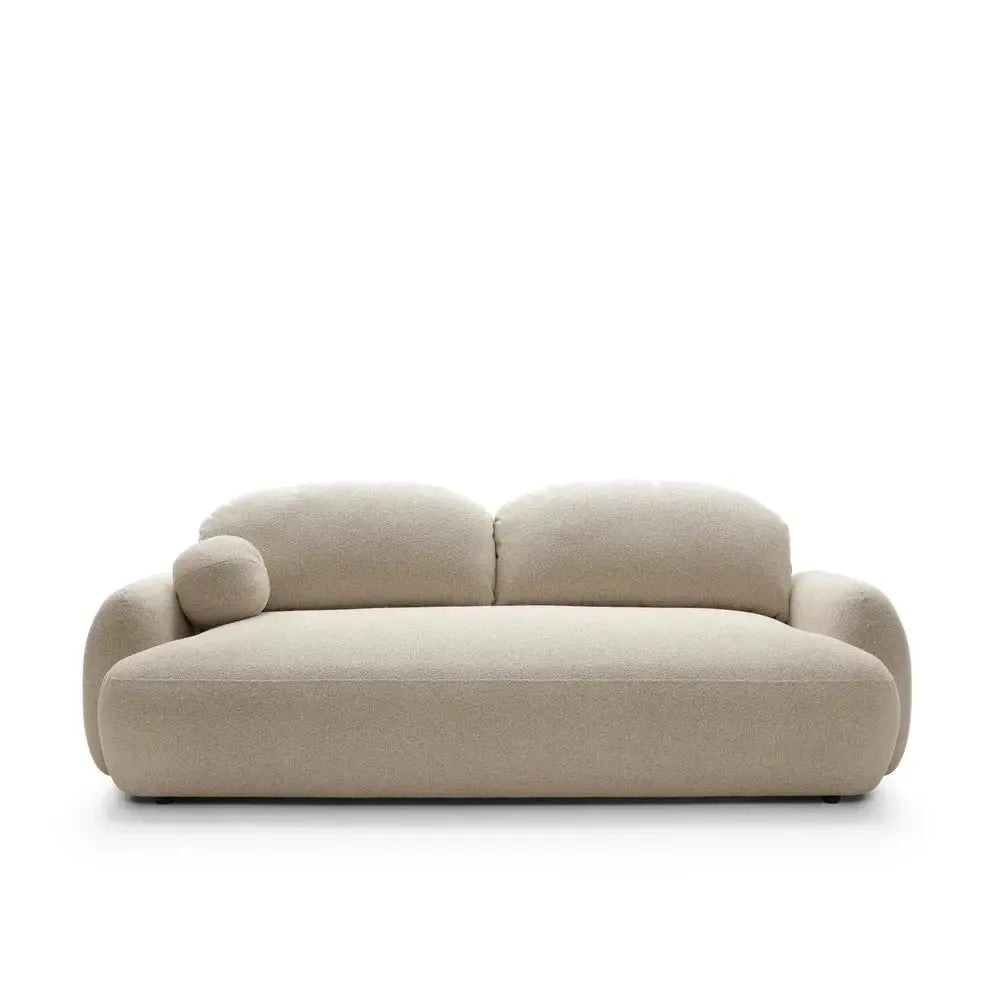 Sofa MEIDA su miego funkcija, bouclé smėlinė