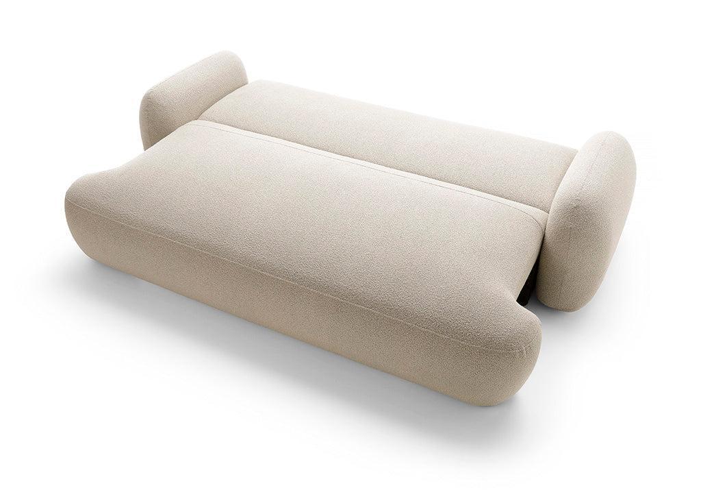 Sofa MEIDA su miego funkcija, bouclé smėlinis