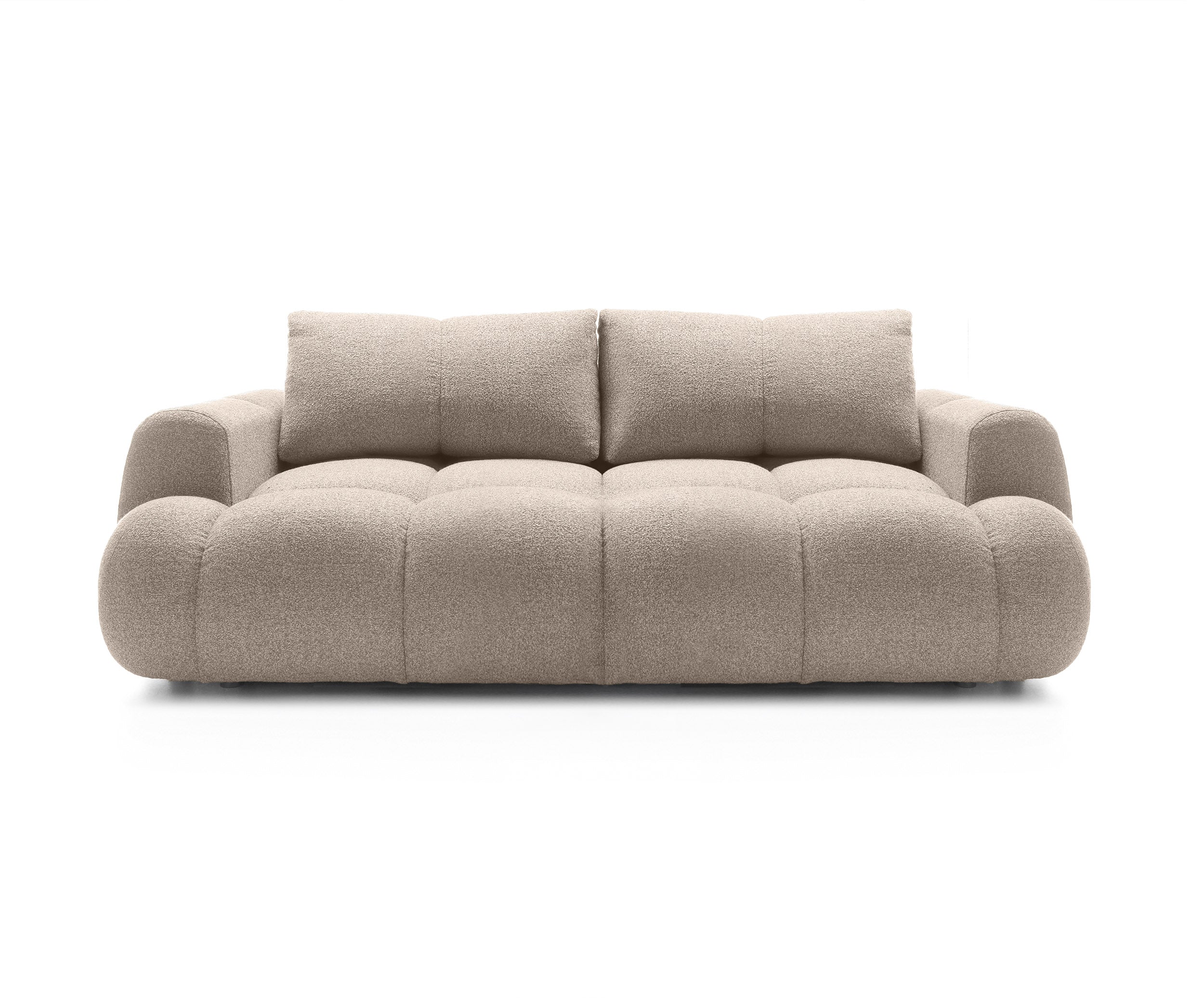 Sofa SKYLAR su miego funkcija, šenilas šiltas taupe