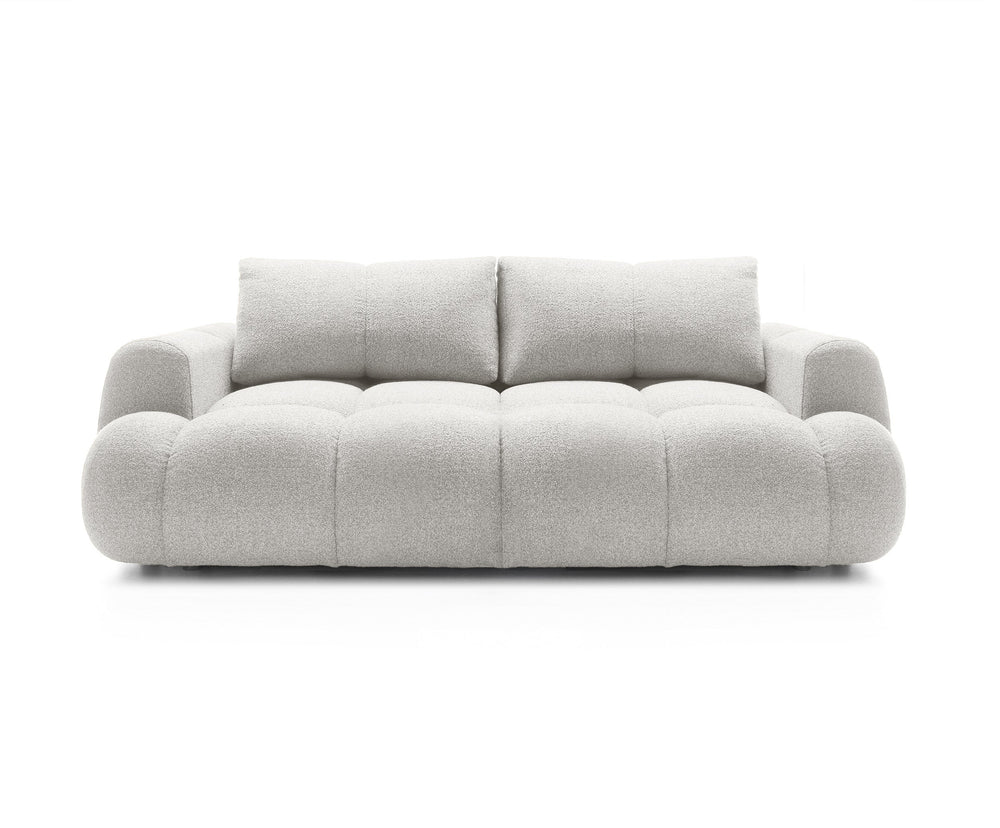 Sofa SKYLAR su miego funkcija, šenilas baltas