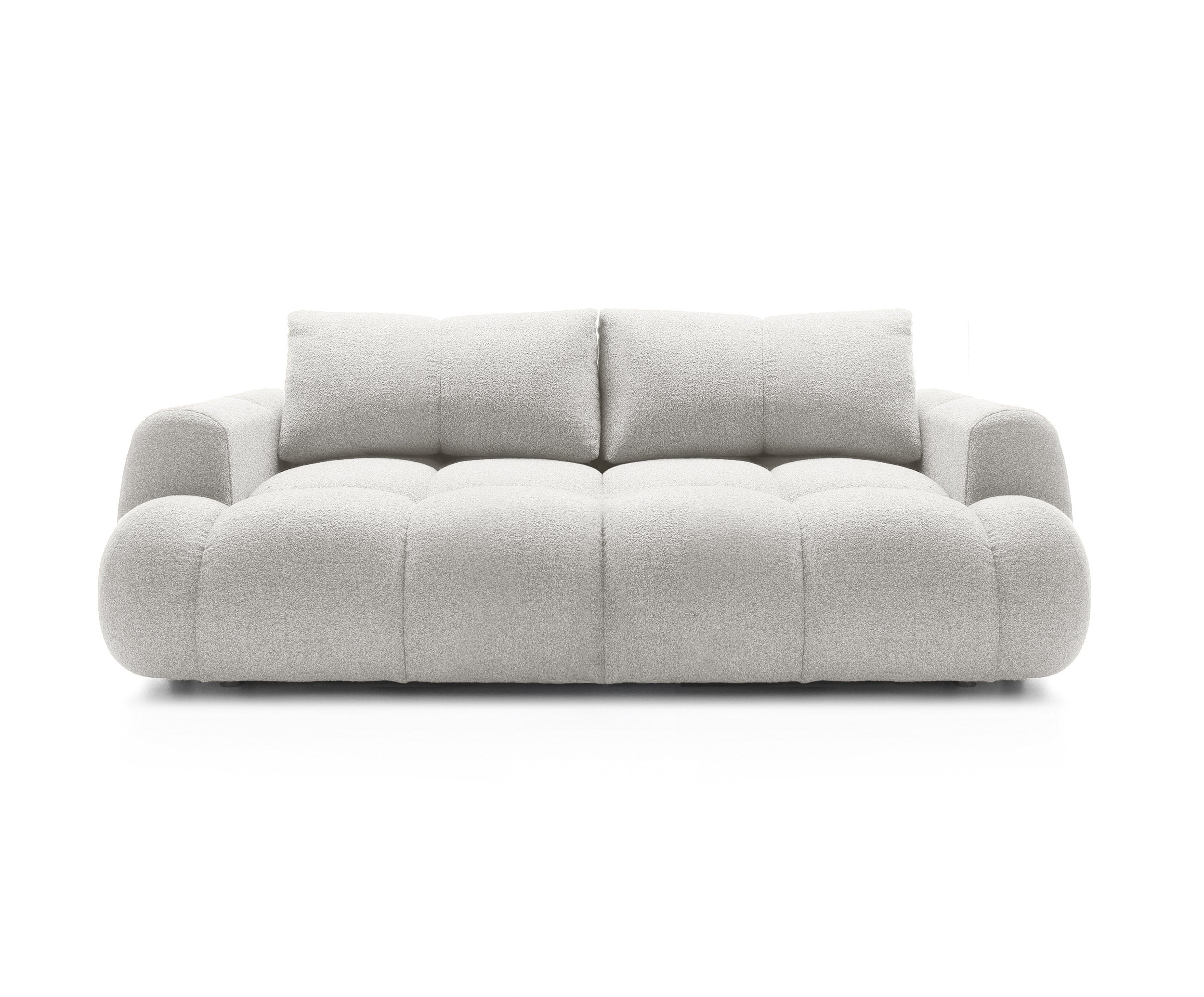 Sofa SKYLAR su miego funkcija, šenilas baltas