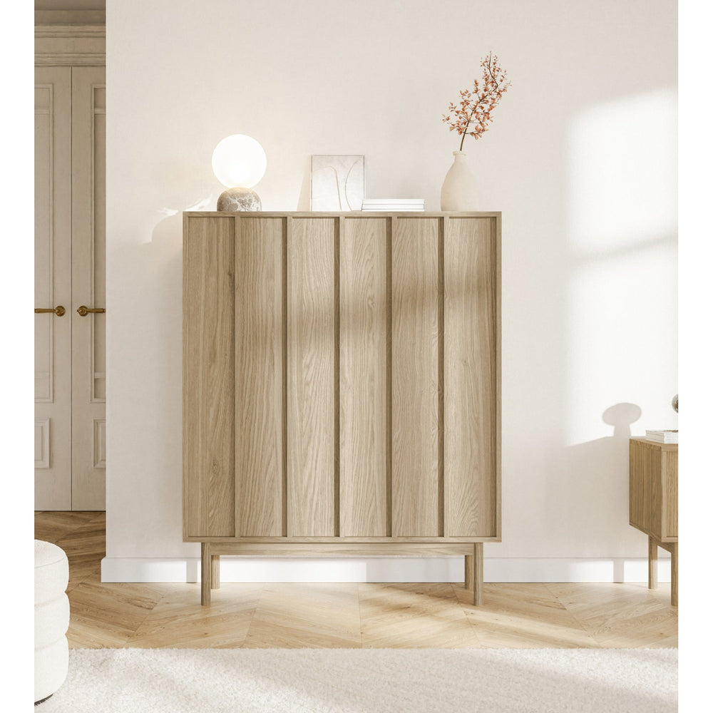 Aukšta komoda NEKSTO, ąžuolo, 100 cm