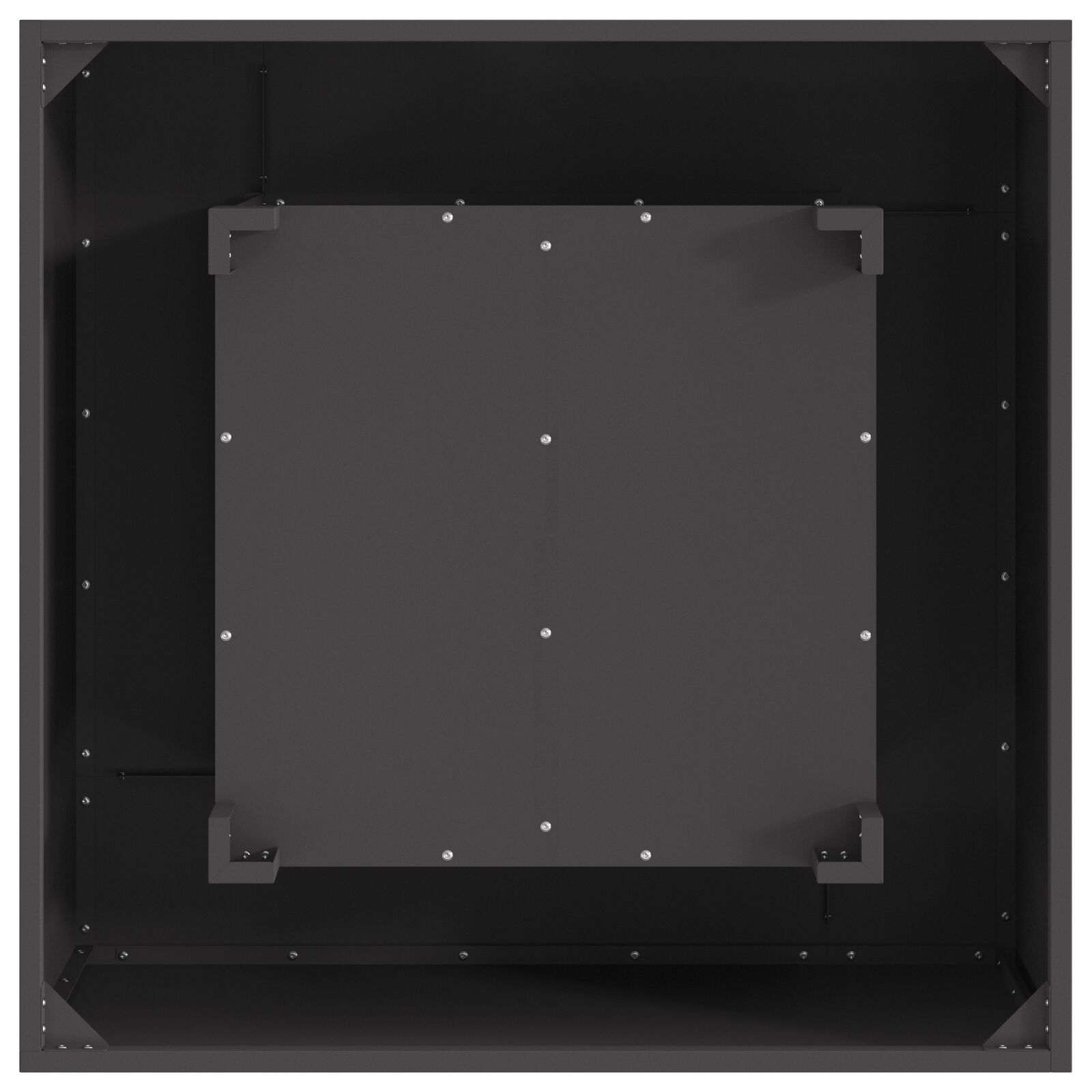 Kvadratinis Ugnies Kuras Juodas 80x80x40 cm Plienas