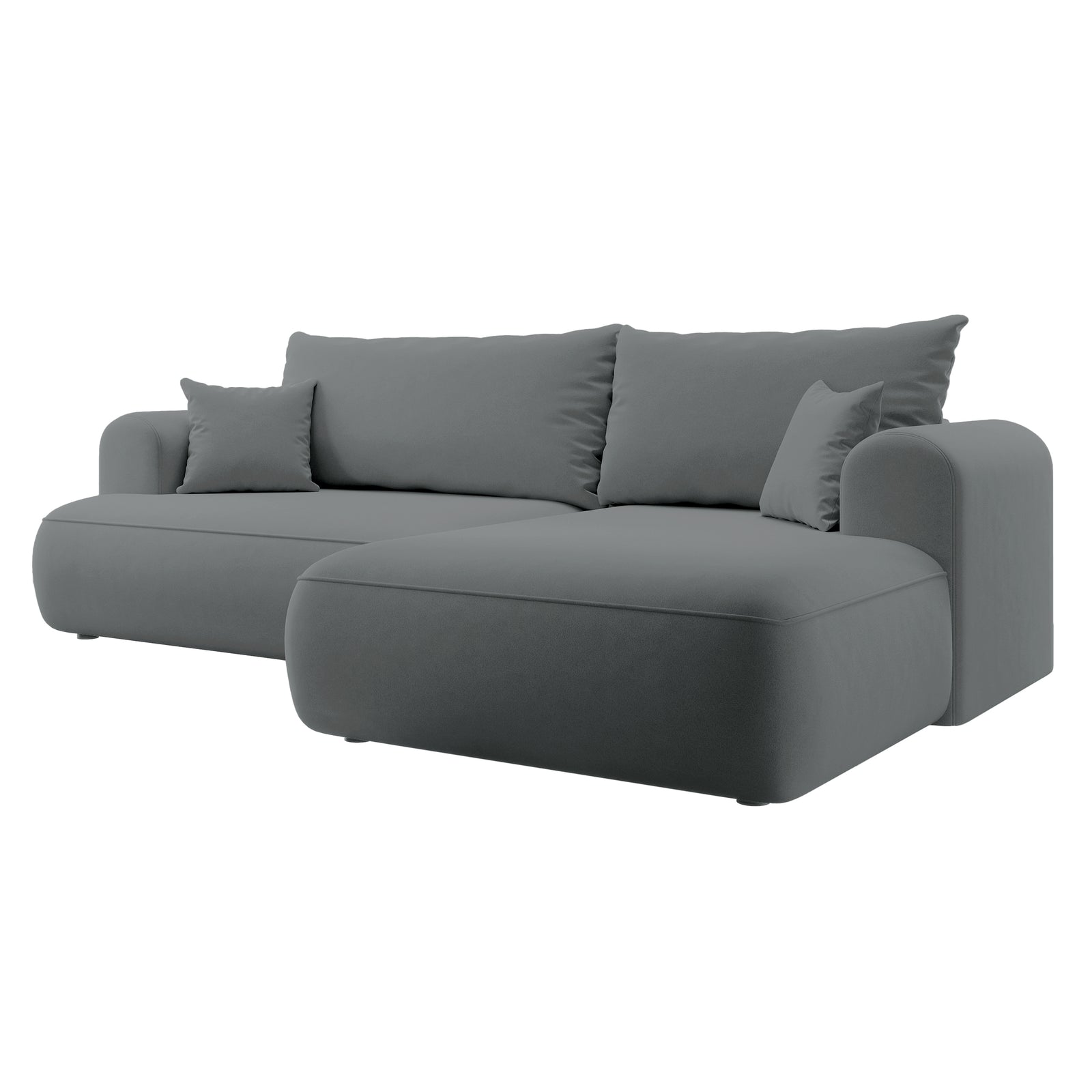 Kampinė sofa-lova CORMAC, tamsiai pilka