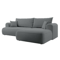 Kampinė sofa-lova CORMAC, tamsiai pilka