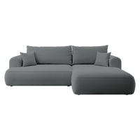 Kampinė sofa-lova CORMAC, tamsiai pilka