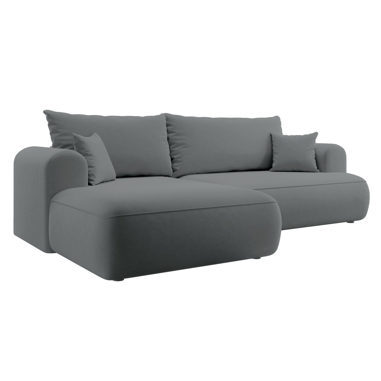 Kampinė sofa-lova CORMAC, pilka