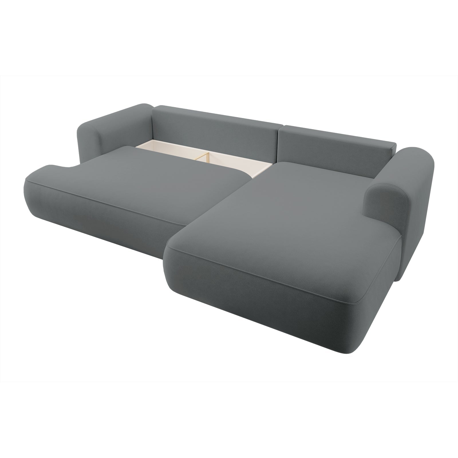 Kampinė sofa-lova CORMAC, tamsiai pilka