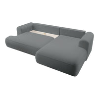 Kampinė sofa-lova CORMAC, tamsiai pilka