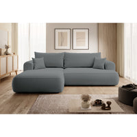 Kampinė sofa-lova CORMAC, pilka