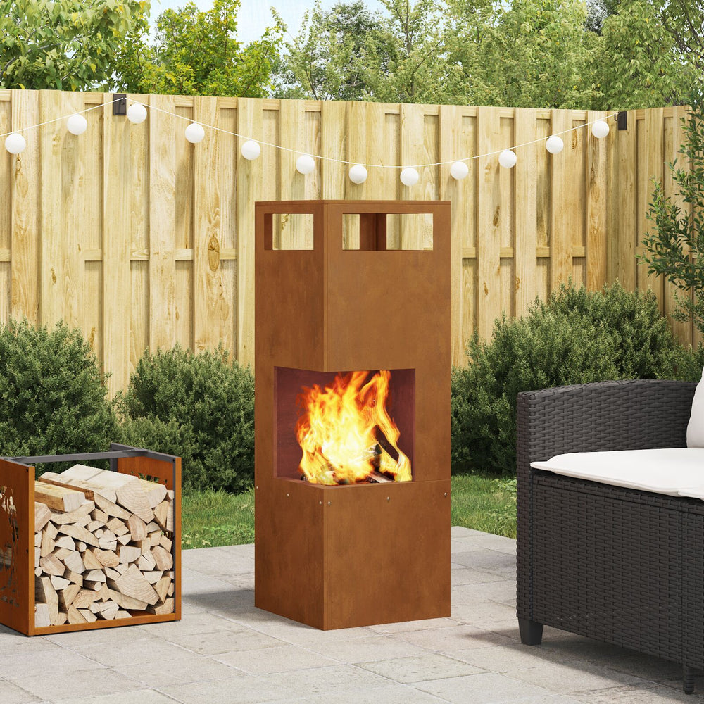 Kvadratinis Kuras 35x35x100 cm Atsparus Oro Sąlygoms Plienas