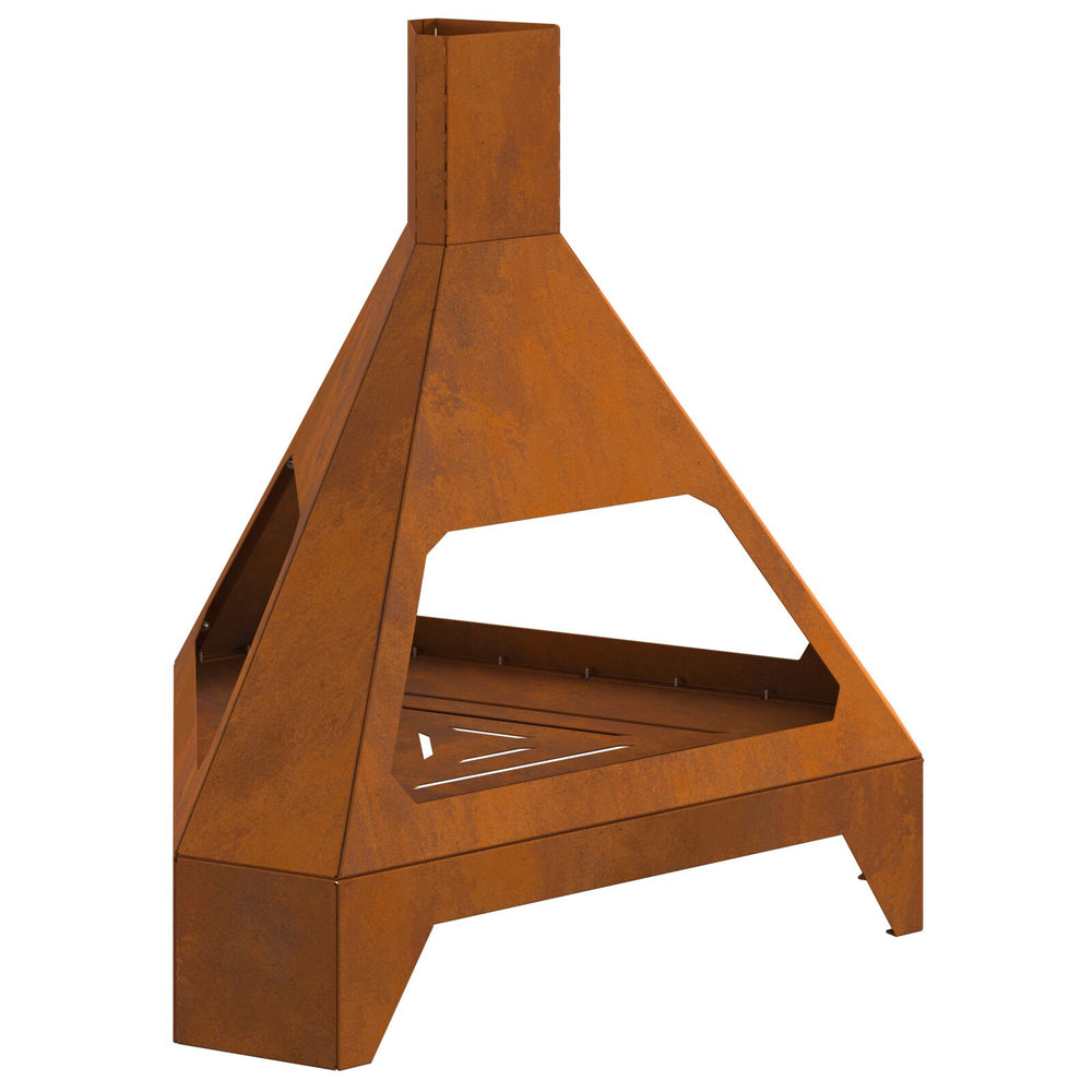 Krosnis su Kaminu 50x43x52 cm Orui atsparus Plienas