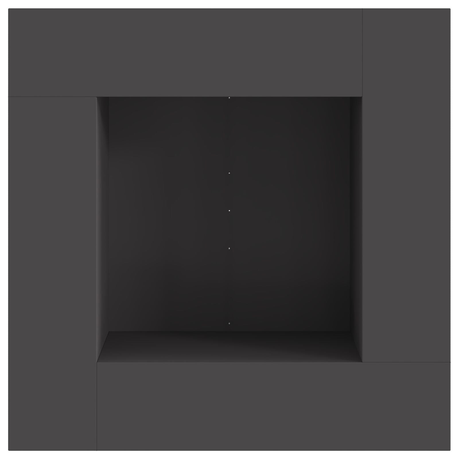 Kvadratinis Ugnies Kuras Juodas 80x80x40 cm Plienas