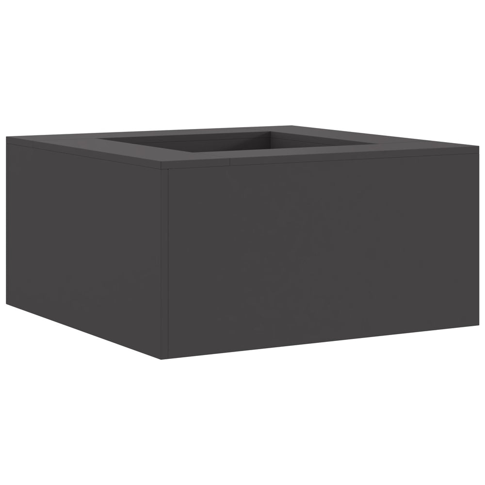 Kvadratinis Ugnies Kuras Juodas 80x80x40 cm Plienas