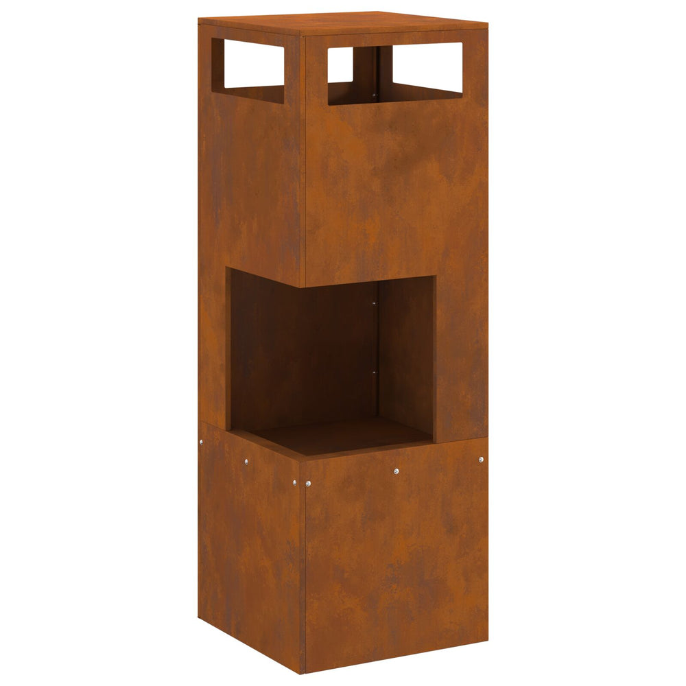 Kvadratinis Kuras 35x35x100 cm Atsparus Oro Sąlygoms Plienas