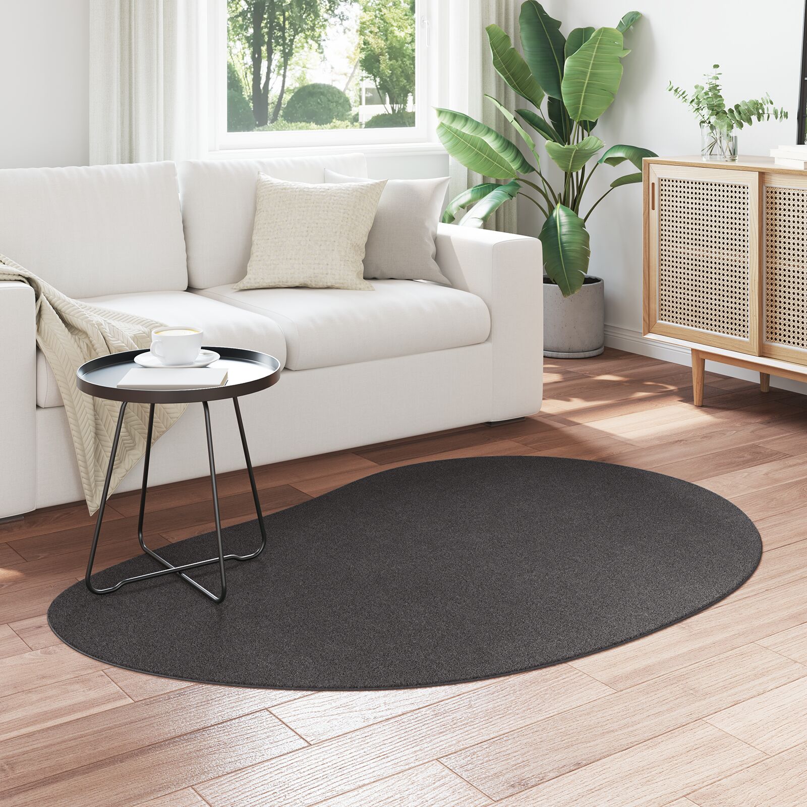 zoninis kilimas antracito 120x170 cm neslystantis