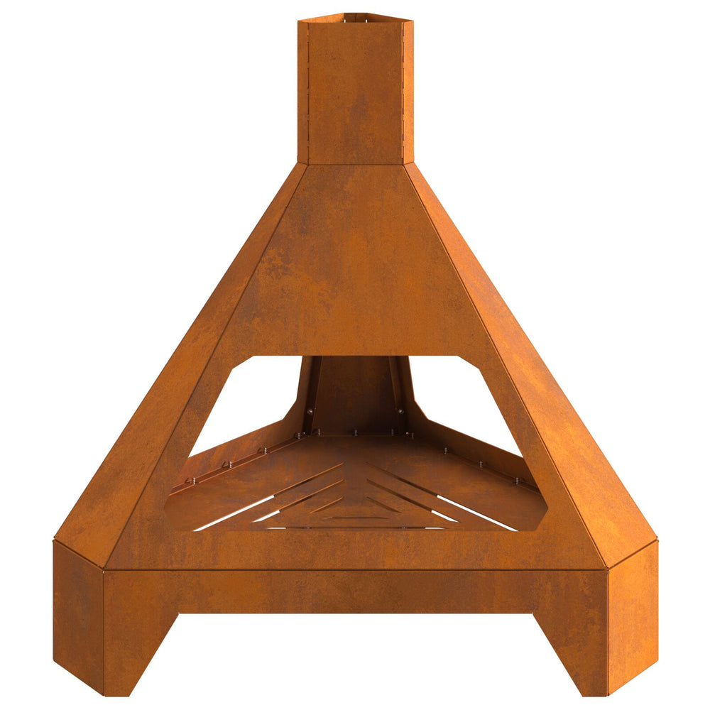 Krosnis su Kaminu 50x43x52 cm Orui atsparus Plienas