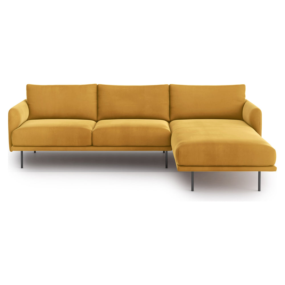 UMA kampinė sofa, oranžinė spalva, dešinė