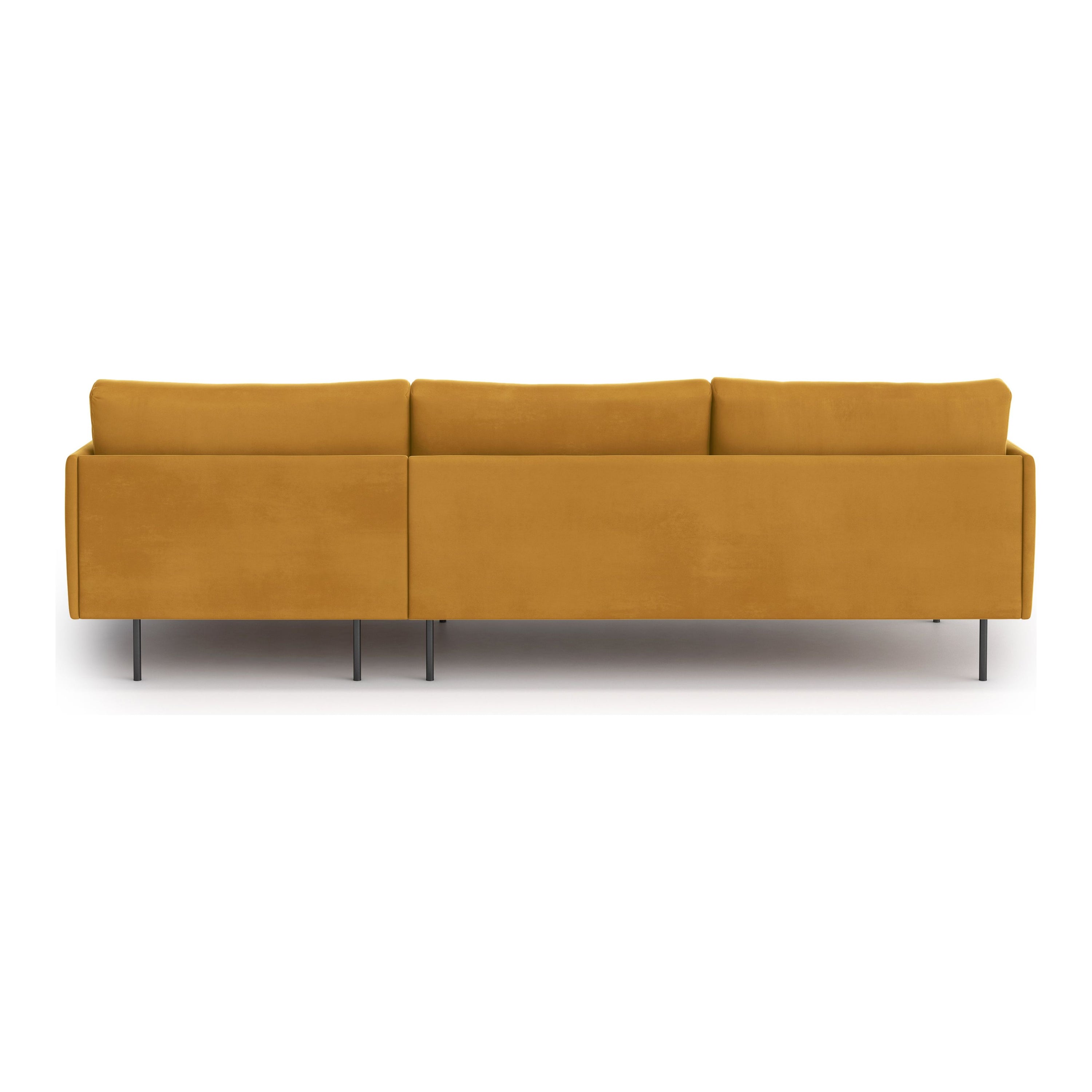 UMA kampinė sofa, oranžinė spalva, dešinė